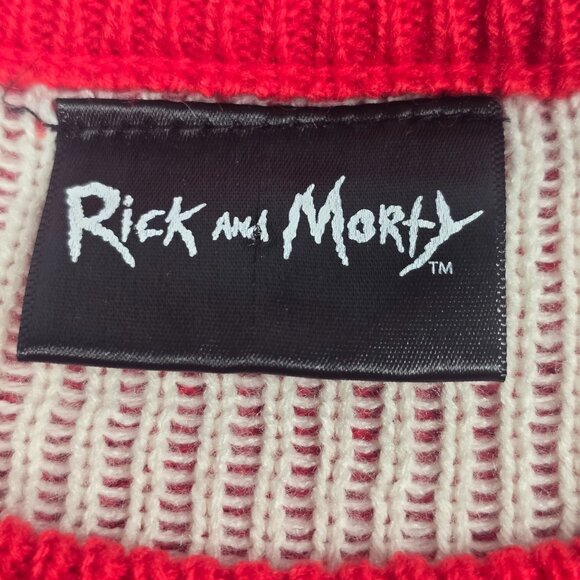 Rick & Morty "Merry Rickmas" Adult Swim Christmas Sweater Large - Picture 4 of 8